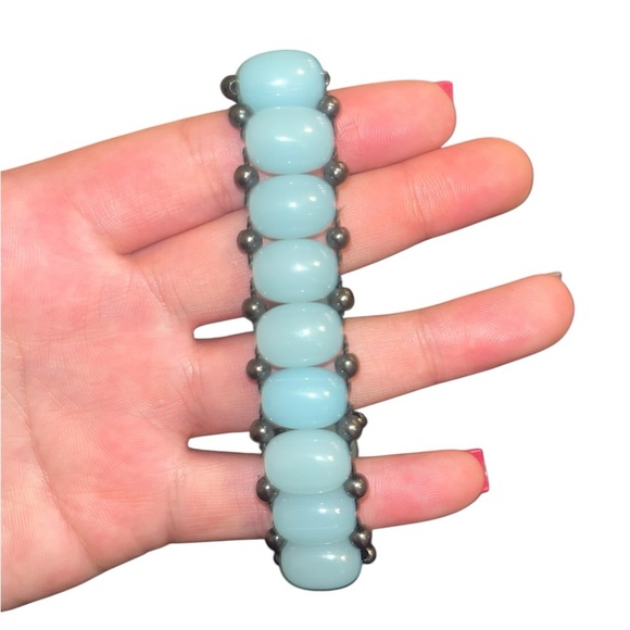 Handmade Chic Beaded Bracelet in Blue and Black - Picture 4 of 4